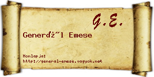 Generál Emese névjegykártya